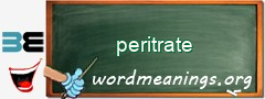 WordMeaning blackboard for peritrate